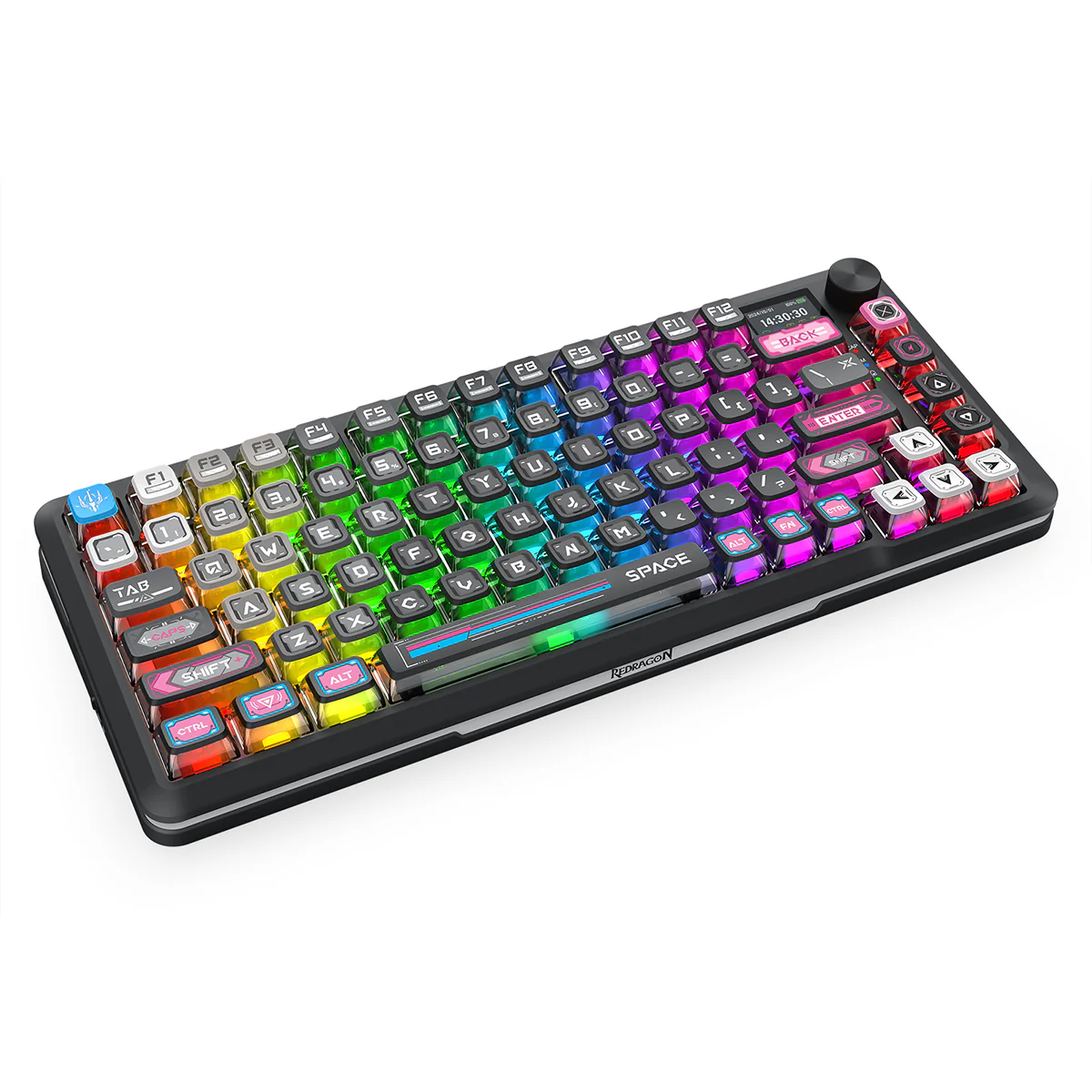 Redragon K708RGB-PRO FLEKACT LCD screen GASKET Gaming Keyboard BK Redragon K708RGB-PRO FLEKACT LCD screen GASKET Gaming Keyboard BK